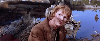 Movie still from “Ride the High Country” (1962), directed by Sam Peckinpah – A man with red hair wearing a brown jacket; Close Up shot, Low angle