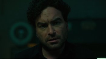 Movie still from “Rings” (2017), directed by F. Javier Gutiérrez – A person wearing a black shirt; Close Up shot, Over the shoulder angle