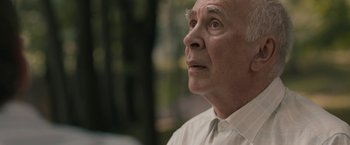 Movie still from “Robot & Frank” (2012), directed by Jake Schreier – An older man looking up into the sky; Close Up shot, Low angle