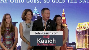 Movie still from “13th” (2016), directed by Ava DuVernay – John kasich with his wife , karen , and their daughter; Medium shot, Low angle