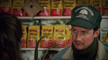 Movie still from “Ruby in Paradise” (1993), directed by Victor Nunez – A person wearing a hat; Close Up shot, Over the shoulder angle
