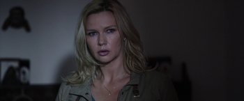 Movie still from “Salt and Fire” (2016), directed by Werner Herzog – A person with long hair; Close Up shot, Over the shoulder angle