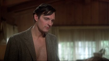 Movie still from “Same Time, Next Year” (1978), directed by Robert Mulligan – A person wearing a jacket; Close Up shot, Low angle