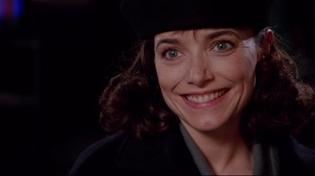 Movie still from “Scrooged” (1988), directed by Richard Donner – A person wearing a hat; Close Up shot, Low angle