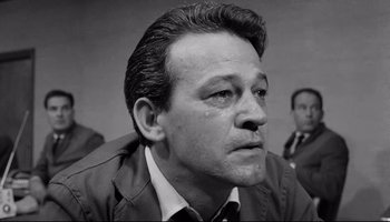 Movie still from “Seconds” (1966), directed by John Frankenheimer – Black and white photograph of a man crying; Close Up shot, Low angle