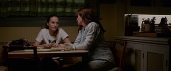 Movie still from “Secret in Their Eyes” (2015), directed by Billy Ray – Two women sitting at a table with food; Medium shot, Over the shoulder angle