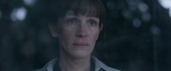 Movie still from “Secret in Their Eyes” (2015), directed by Billy Ray – A person looking out a window; Close Up shot, Over the shoulder angle