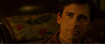 Movie still from “Seeking a Friend for the End of the World” (2012), directed by Lorene Scafaria – A person looking at the camera; Close Up shot, Over the shoulder angle