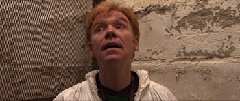 Movie still from “Session 9” (2001), directed by Brad Anderson – A person looking up at the ceiling; Close Up shot, High angle