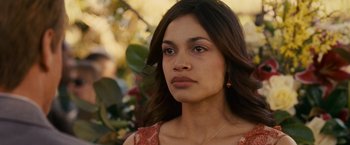 Movie still from “Seven Pounds” (2008), directed by Gabriele Muccino – A person with long hair; Close Up shot, Over the shoulder angle