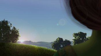 Movie still from “Shrek” (2001), directed by Vicky Jenson – Extreme Wide shot, Low angle