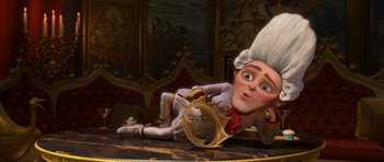 Movie still from “Shrek Forever After” (2010), directed by Mike Mitchell – A cartoon character is laying on the ground; Medium shot, High angle