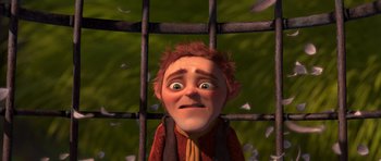Movie still from “Shrek Forever After” (2010), directed by Mike Mitchell – An animated picture of a boy with a sad face; Close Up shot, High angle