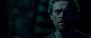 Movie still from “Siberia” (2020), directed by Abel Ferrara – A person looking at the camera; Close Up shot, Over the shoulder angle