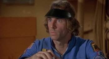 Movie still from “Silent Running” (1972), directed by Douglas Trumbull – A person wearing a hat; Close Up shot, Low angle