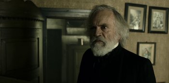 Movie still from “A Fortunate Man” (2018), directed by Bille August – Close Up shot, Over the shoulder angle