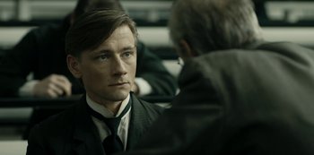 Movie still from “A Fortunate Man” (2018), directed by Bille August – Close Up shot, Over the shoulder angle