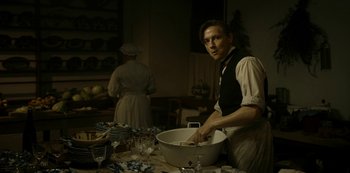 Movie still from “A Fortunate Man” (2018), directed by Bille August – Medium shot, Over the shoulder angle