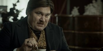 Movie still from “A Fortunate Man” (2018), directed by Bille August – Close Up shot, Over the shoulder angle