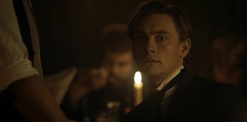 Movie still from “A Fortunate Man” (2018), directed by Bille August – Close Up shot, Over the shoulder angle