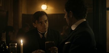 Movie still from “A Fortunate Man” (2018), directed by Bille August – Medium shot, Over the shoulder angle