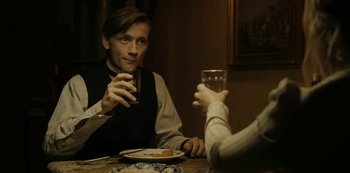 Movie still from “A Fortunate Man” (2018), directed by Bille August – Medium shot, Over the shoulder angle