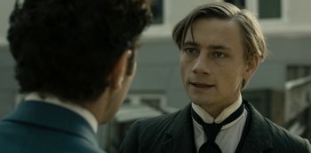 Movie still from “A Fortunate Man” (2018), directed by Bille August – Close Up shot, Over the shoulder angle