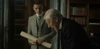 Movie still from “A Fortunate Man” (2018), directed by Bille August – Medium shot, Over the shoulder angle