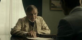 Movie still from “A Fortunate Man” (2018), directed by Bille August – Medium shot, Over the shoulder angle