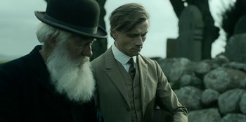 Movie still from “A Fortunate Man” (2018), directed by Bille August – Close Up shot, Over the shoulder angle