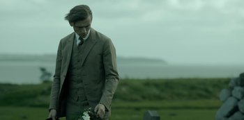 Movie still from “A Fortunate Man” (2018), directed by Bille August – Medium shot, Low angle