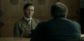 Movie still from “A Fortunate Man” (2018), directed by Bille August – Medium shot, Over the shoulder angle