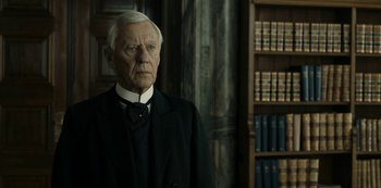 Movie still from “A Fortunate Man” (2018), directed by Bille August – Close Up shot, Over the shoulder angle