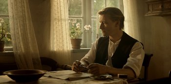 Movie still from “A Fortunate Man” (2018), directed by Bille August – Medium shot, Over the shoulder angle