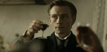 Movie still from “A Fortunate Man” (2018), directed by Bille August – Close Up shot, Over the shoulder angle