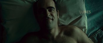 Movie still from “Sleep Tight” (2011), directed by Jaume Balagueró – A person laying in a bed; Close Up shot, Overhead angle