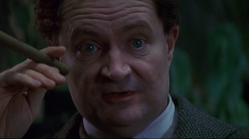 Movie still from “Smilla's Sense of Snow” (1997), directed by Bille August – A person with a cigarette in his mouth; Close Up shot, Low angle