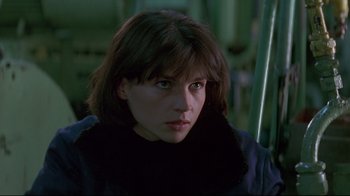 Movie still from “Smilla's Sense of Snow” (1997), directed by Bille August – A person wearing a jacket; Close Up shot, High angle