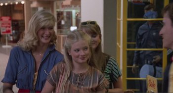 Movie still from “Smooth Talk” (1985), directed by Joyce Chopra – A group of women standing next to each other in a room; Medium shot, Over the shoulder angle