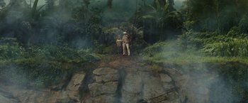 Movie still from “Snatched” (2017), directed by Jonathan Levine – A man and a woman standing on top of a mountain; Extreme Wide shot, High angle