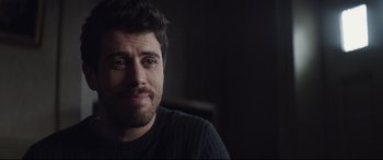 Movie still from “A Monster Calls” (2016), directed by J.A. Bayona – A person wearing a sweater; Close Up shot, Over the shoulder angle