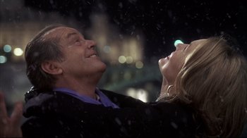 Movie still from “Something's Gotta Give” (2003), directed by Nancy Meyers – A man and a woman are looking up at the sky; Close Up shot, Low angle