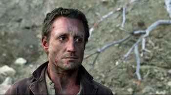 Movie still from “Sorcerer” (1977), directed by William Friedkin – A person wearing a jacket; Close Up shot, Low angle