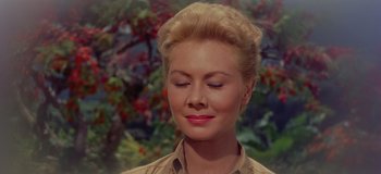 Movie still from “South Pacific” (1958), directed by Joshua Logan – A person wearing a shirt; Close Up shot, High angle
