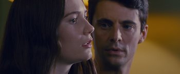 Movie still from “Stoker” (2013), directed by Park Chan-wook – A man and a woman looking at each other; Close Up shot, Over the shoulder angle