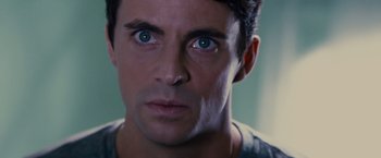 Movie still from “Stoker” (2013), directed by Park Chan-wook – A person's face with blue eyes; Close Up shot, High angle