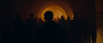 Movie still from “All Quiet on the Western Front” (2022), directed by Edward Berger – Medium shot, Low angle