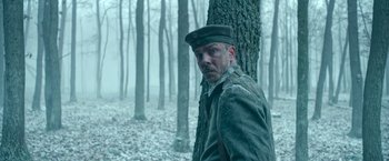 Movie still from “All Quiet on the Western Front” (2022), directed by Edward Berger – Medium shot, Low angle