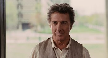 Movie still from “Stranger Than Fiction” (2006), directed by Marc Forster – A person wearing a shirt and a vest; Close Up shot, Over the shoulder angle
