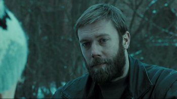 Movie still from “Submarino” (2010), directed by Thomas Vinterberg – A person with a beard; Close Up shot, Over the shoulder angle